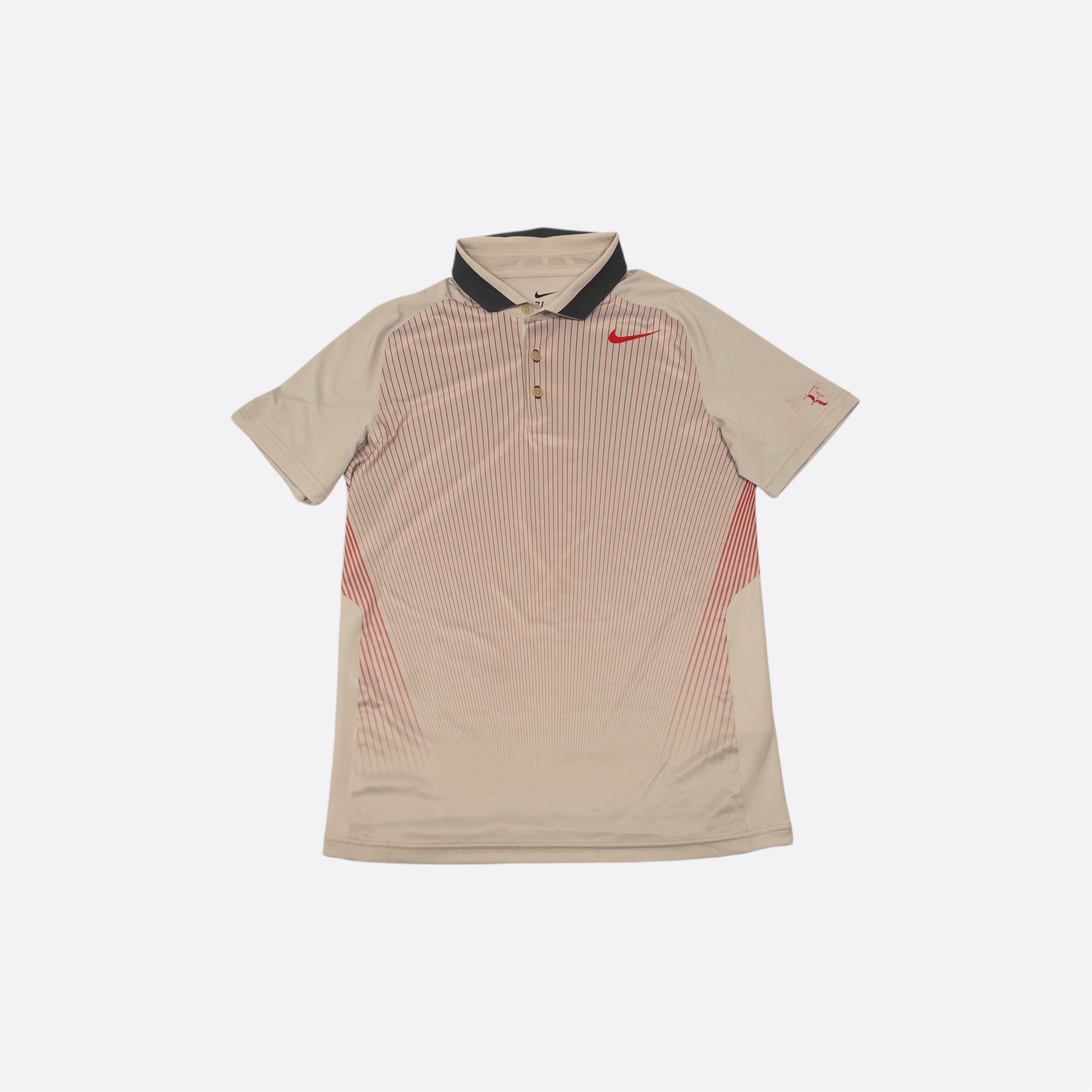 Polo-Shirt Grau/Rot S