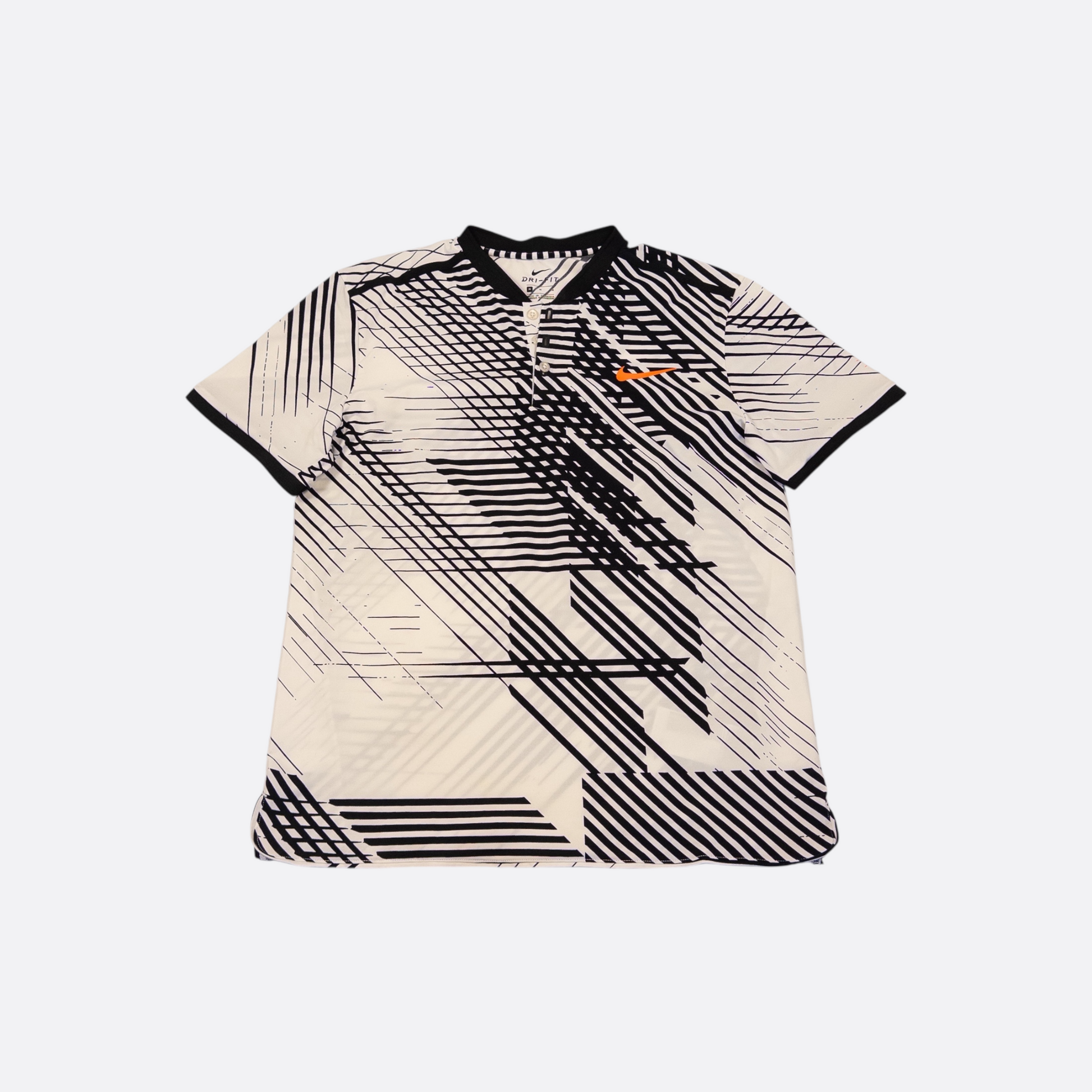Polo-Shirt Weiß/Schwarz M