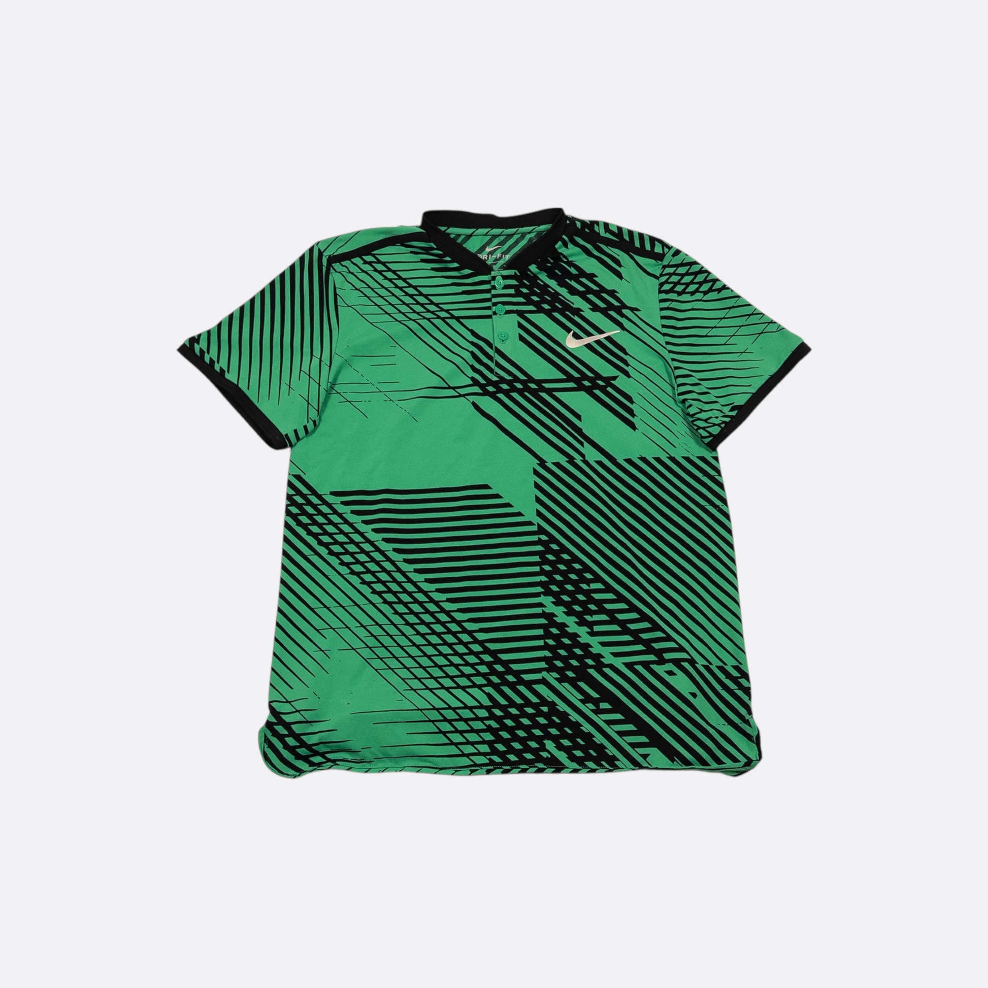 Polo-Shirt Grün/Schwarz M