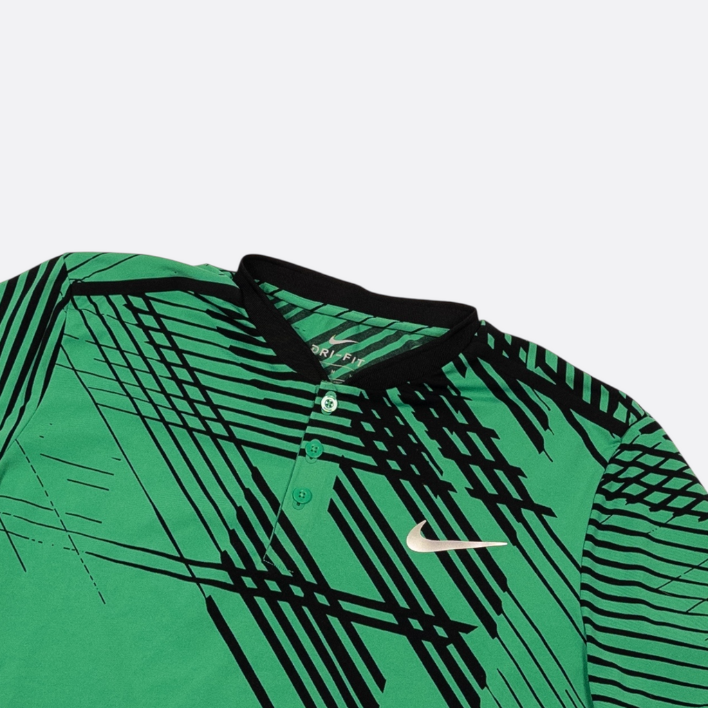 Polo-Shirt Grün/Schwarz M