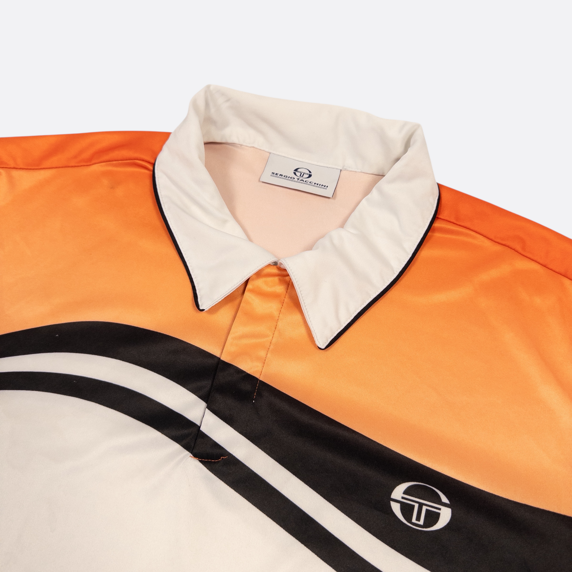 Polo-Shirt Weiß/Orange L