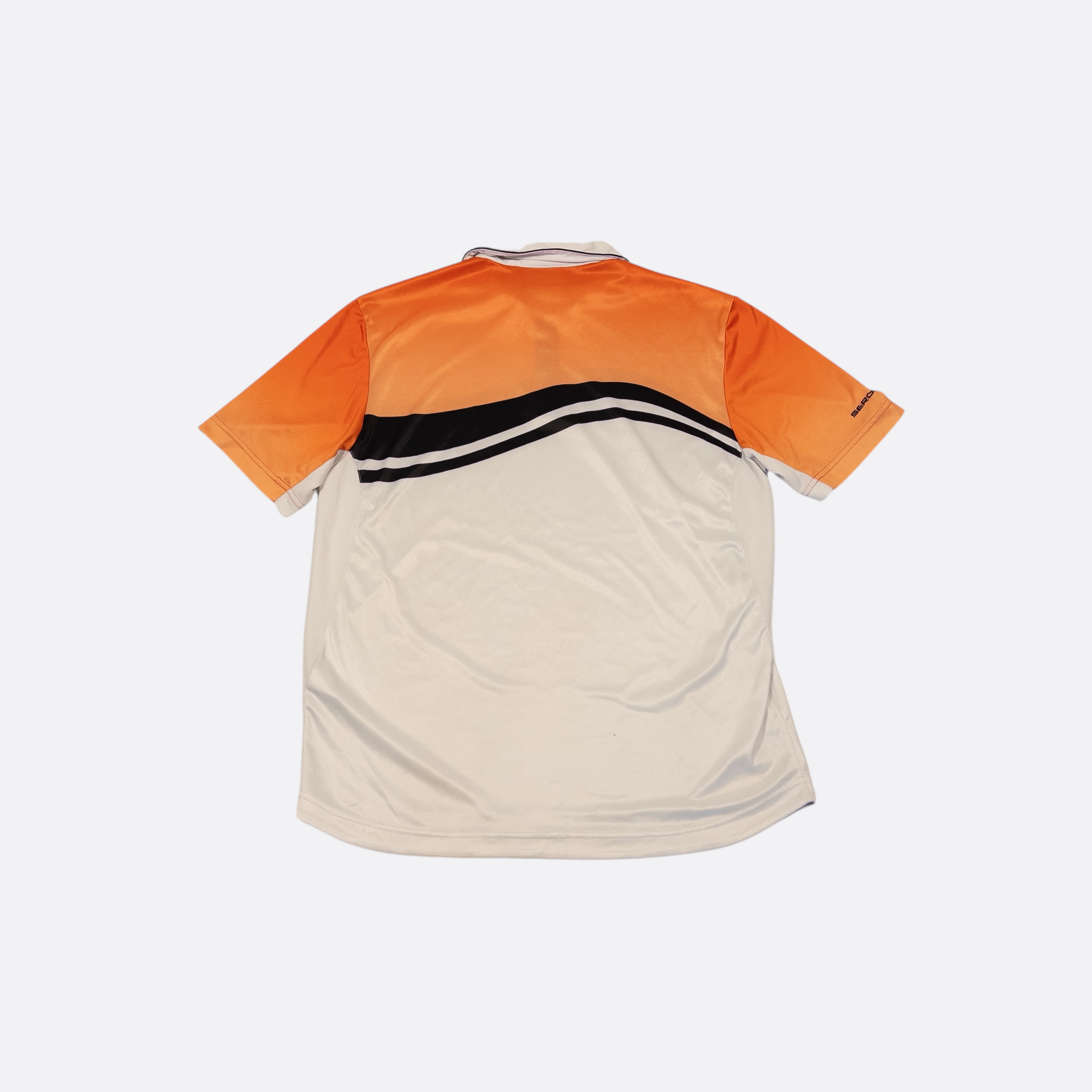 Polo-Shirt Weiß/Orange L
