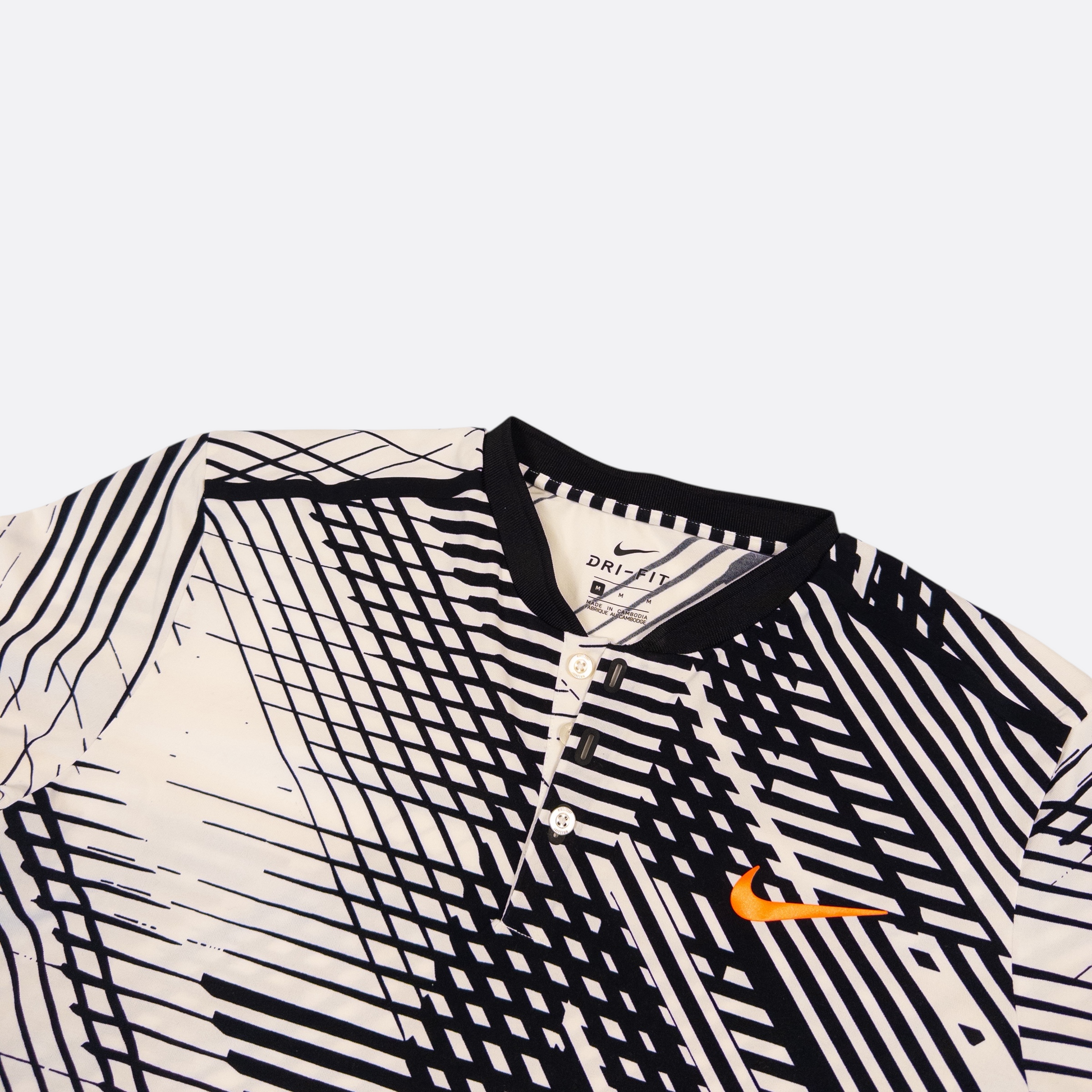Polo-Shirt Weiß/Schwarz M