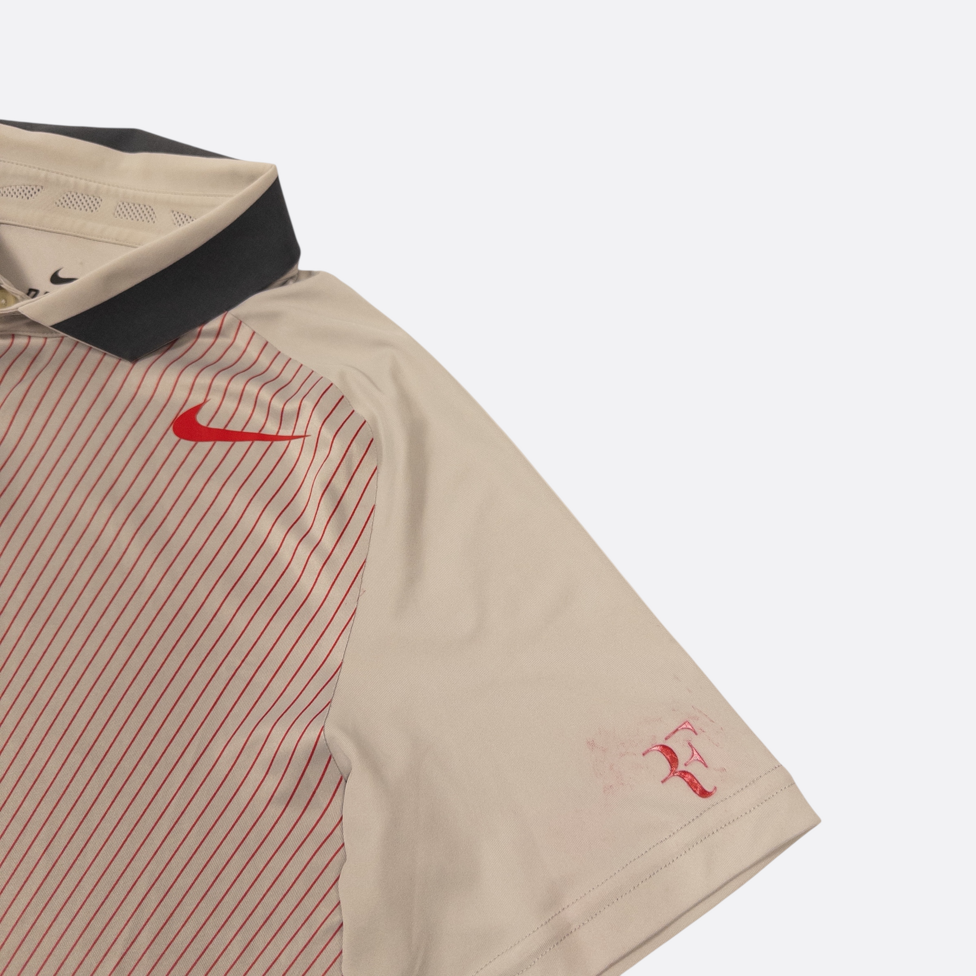 Polo-Shirt Grau/Rot S